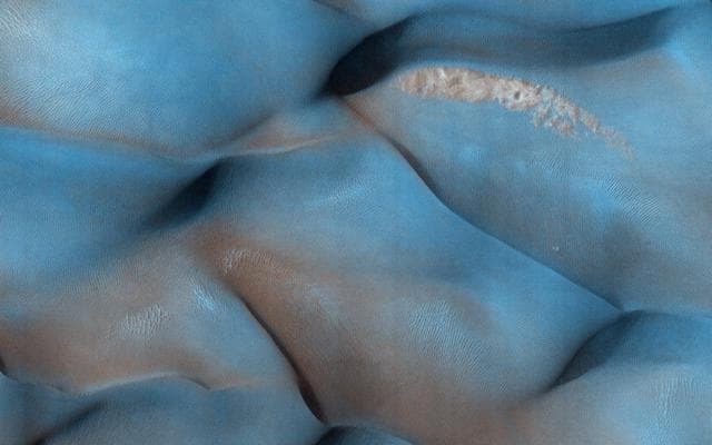NASA image: Two-Color Dunes in Meridiani Terra