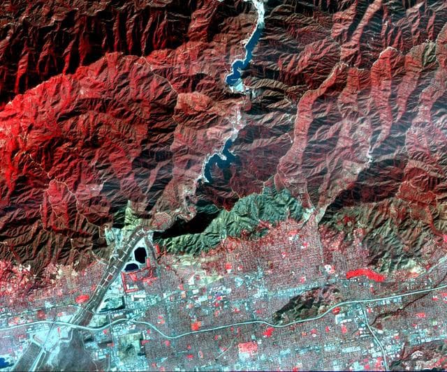 NASA image: NASA Terra Spacecraft Images Destructive Colby Fire East of Los Angeles