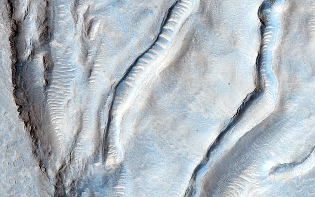 NASA image: Oxus Patera Collapse Feature