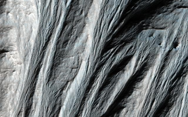 NASA image: Giant Gullies North of the Argyre Impact Basin