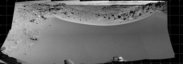 NASA image: Curiosity View Past Dune at Dingo Gap