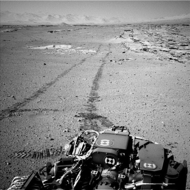 NASA image: Curiosity View Back After Passing Junda Striations