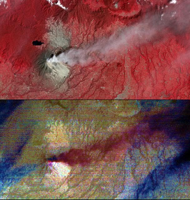 NASA image: Angry Indonesian Volcano Imaged by NASA Spacecraft