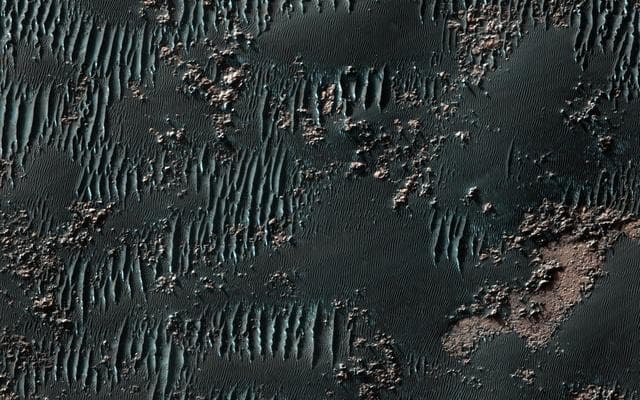 NASA image: Squiggly Sand Dunes
