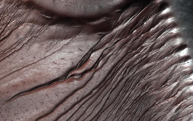 NASA image: Fall Frost Accumulation on Russell Crater Dunes