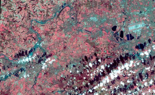 NASA image: U.K. Flooding Captured by NASA Spacecraft