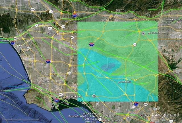 NASA image: NASA Model Provides 3-D Look at L.A.-area 5.1 Quake