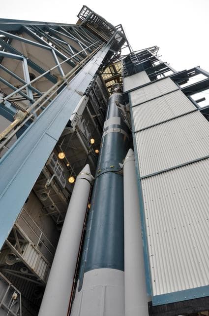 NASA image: Positioning NASA OCO-2 Delta II Launch Vehicle Second Stage for Mating