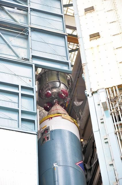 NASA image: Mating NASA OCO-2 Delta II Launch Vehicle First and Second Stages