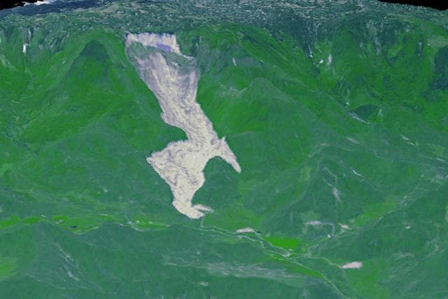 NASA image: Giant Arizona Landslide Spotted by NASA Spacecraft