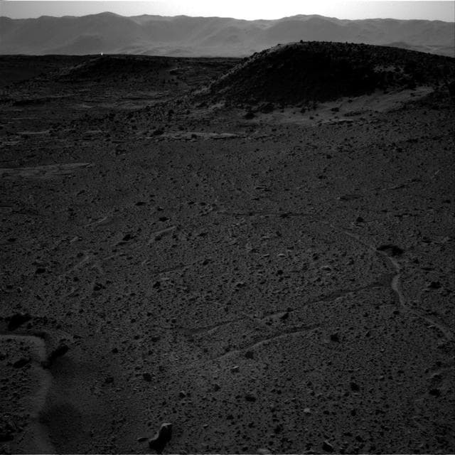 NASA image: Bright Spot Toward Sun in Image from NASA Curiosity Mars Rover