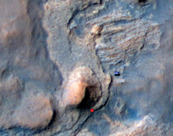 NASA image: Location of Mars Sandstone Target Windjana