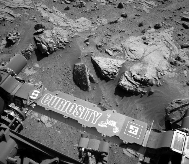 NASA image: Curiosity Mars Rover Beside Sandstone Target Windjana