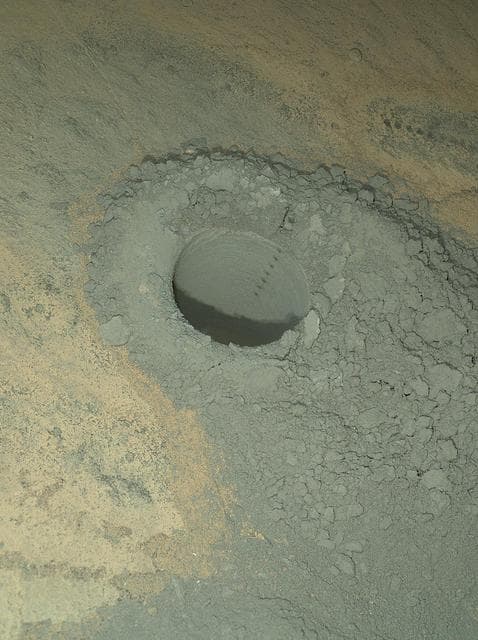 NASA image: Nighttime Image of Laser Sharpshooting on Mars