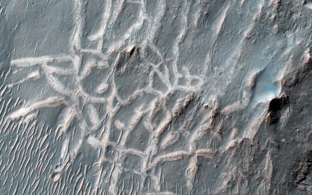 NASA image: Many Small Interesting Ridges in Erythraea Fossa