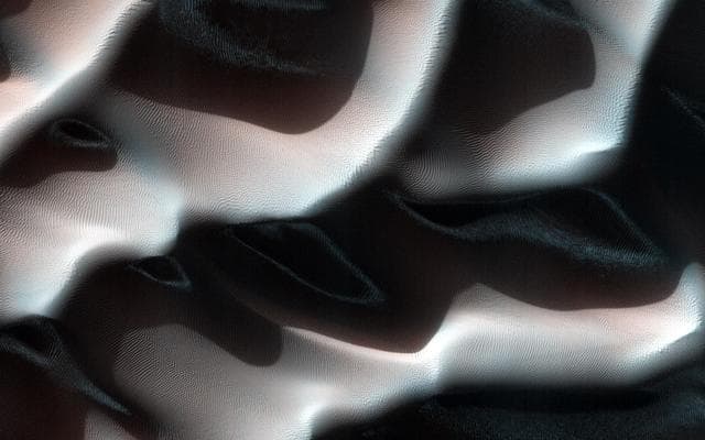 NASA image: Frost in Dune Shadows