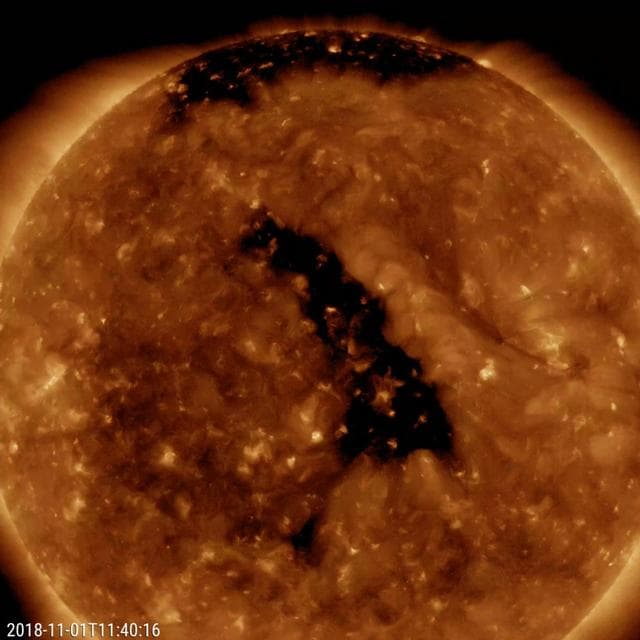 NASA image: Central Coronal Hole