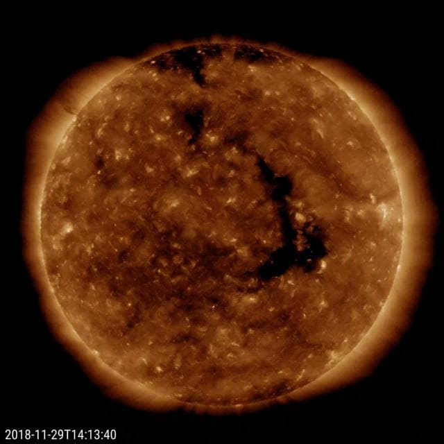 NASA image: Reappearing Coronal Hole