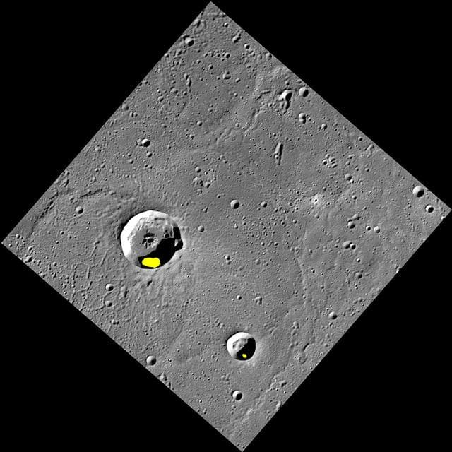 NASA image: Ice in Egonu and Monk
