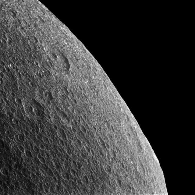 NASA image: Rhea Horizon