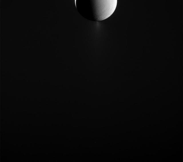 NASA image: Dark Side of the Moon: Enceladus