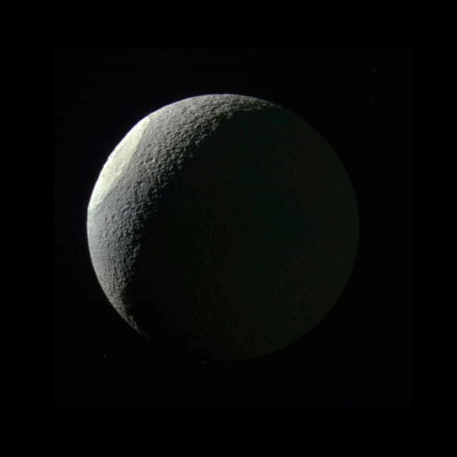 NASA image: Bright Basin on Tethys