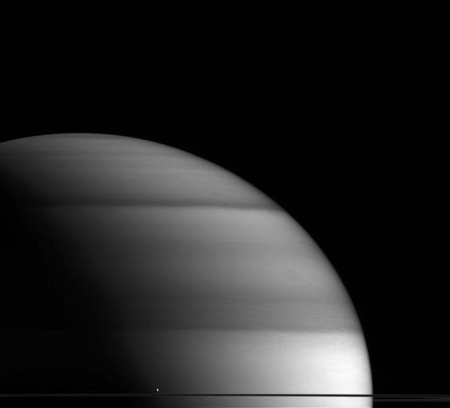 NASA image: The Dew Drop of Saturn
