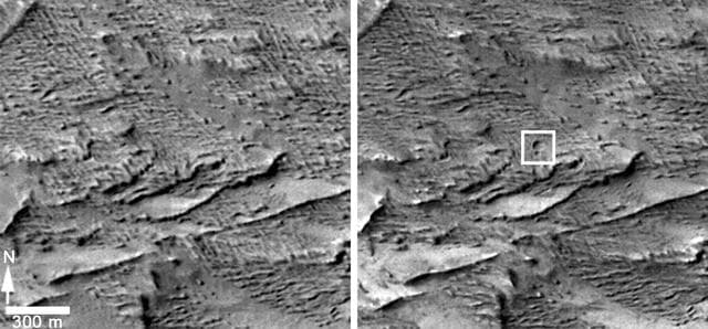 NASA image: Before-and-After Views Confirm Fresh Craters