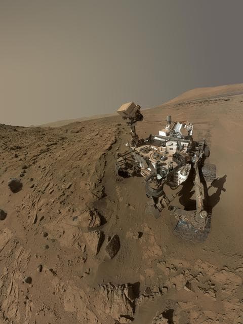 NASA image: Curiosity Self-Portrait at Windjana Drilling Site