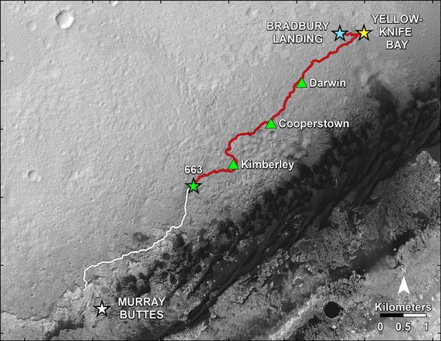 NASA image: Curiosity Progress on Route to Mount Sharp