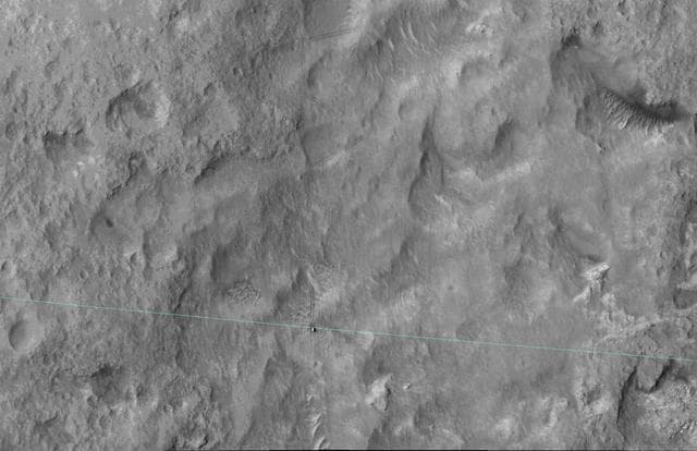 NASA image: Curiosity Mars Rover Reaching Edge of Its Landing Ellipse