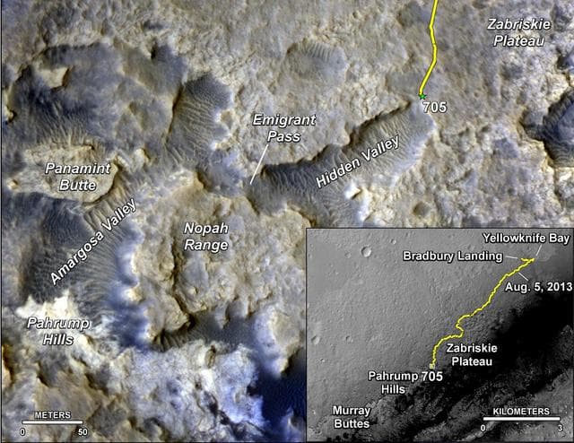 NASA image: Sandy Martian Valleys in Curiosity Near Future