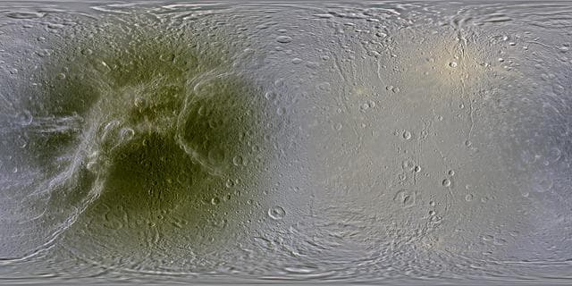 NASA image: Color Maps of Dione - 2014