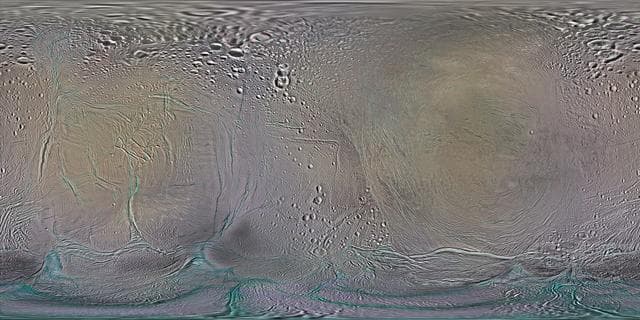NASA image: Color Maps of Enceladus - 2014