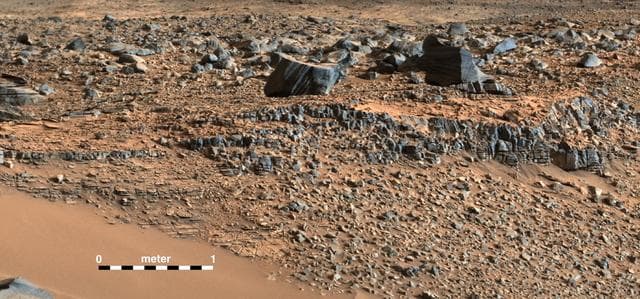 NASA image: Martian Layers Thicker on Top