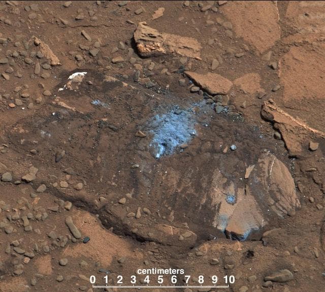 NASA image: Loose Rock Leads to Incomplete Drilling