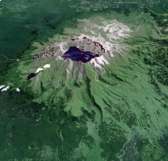 NASA image: Baektu Mountain, China & North Korea