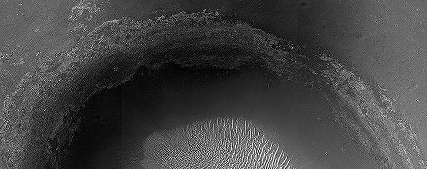NASA image: A Large Crater in Meridiani Planum