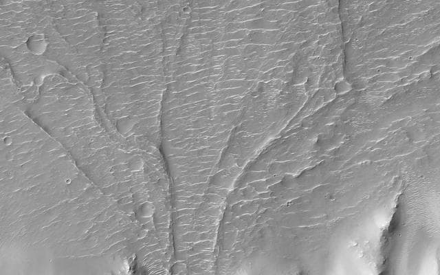 NASA image: An Alluvial Fan in a Low-Latitude Crater