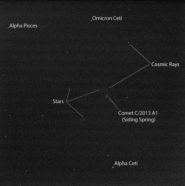 NASA image: Mars Rover Opportunity View of Passing Comet Short Exposure