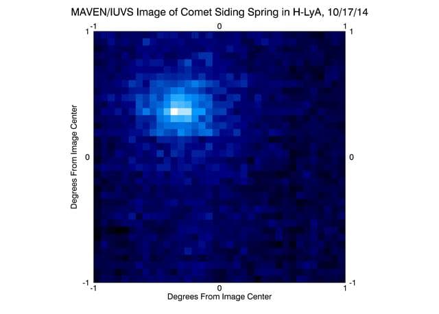 NASA image: MAVEN Ultraviolet Image of Comet Siding Spring Hydrogen Coma