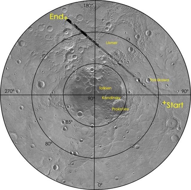 NASA image: A View of MESSENGER Flight Path