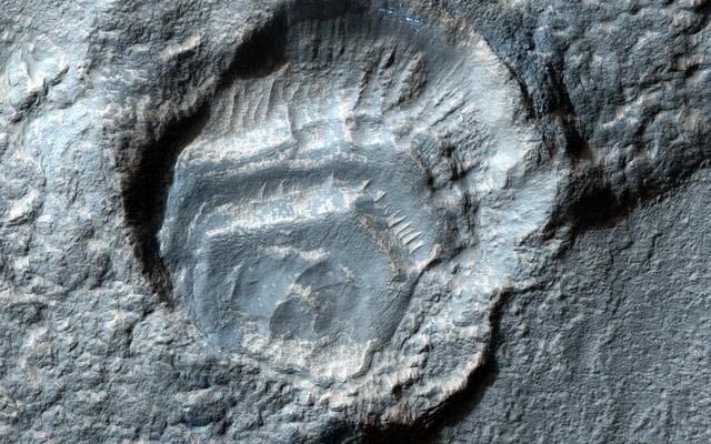 NASA image: Weird Crater