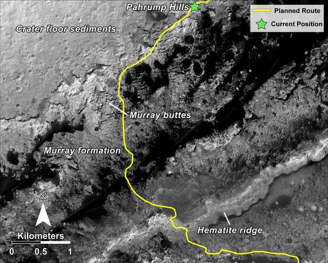 NASA image: Curiosity Rover Planned Route
