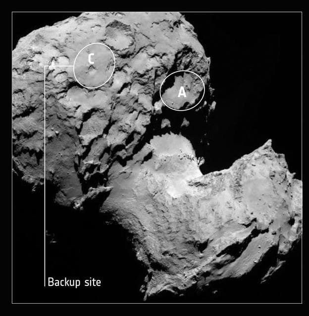 NASA image: Rosetta Lander Backup Landing Site