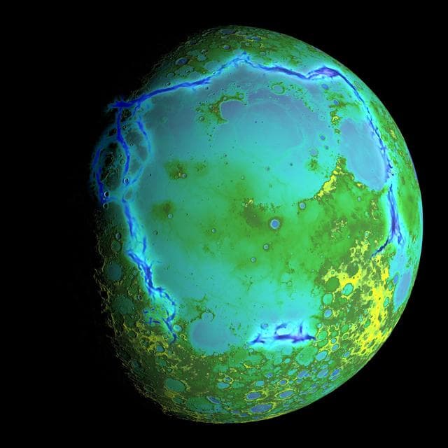 NASA image: Gravity Gradients Frame Oceanus Procellarum