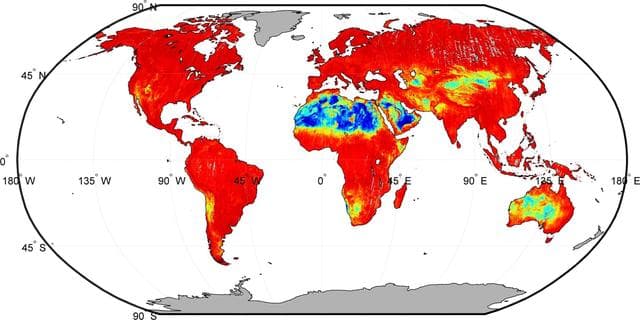 NASA image: NASA Spacecraft Maps Earth Global Emissivity