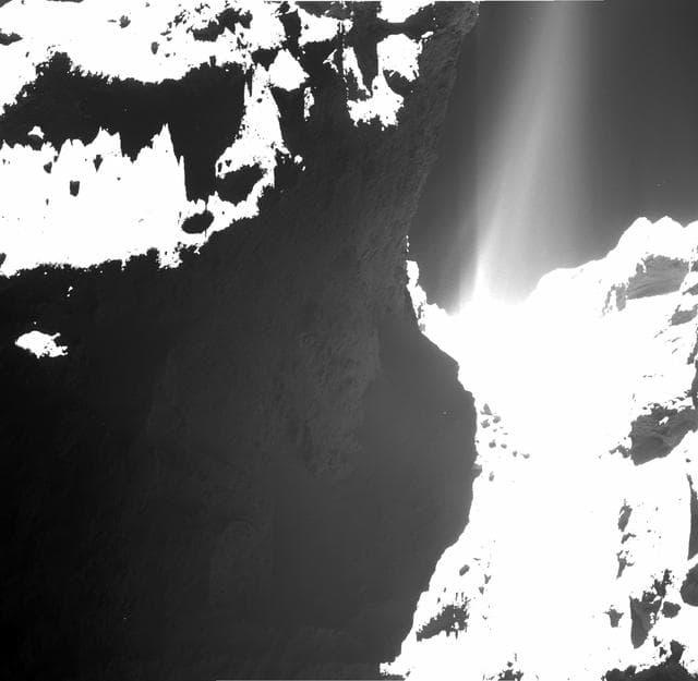 NASA image: Rosetta Comet Spreads its Jets