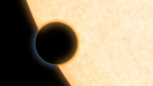NASA image: Seeing Starlight Through a Planet Rim Artist Concept
