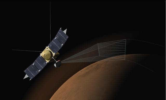 NASA image: Artist Concept of MAVEN Imaging Ultraviolet Spectrograph at Work